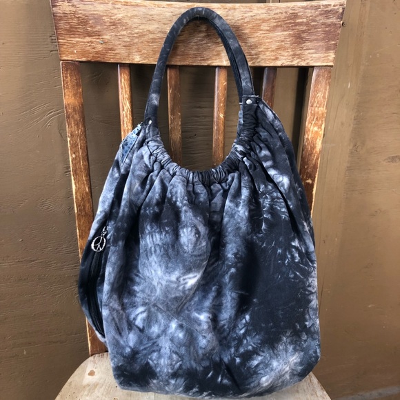 Olsenboye Handbags - Olsenboye Blue Tie-dye Style Hobo Bag